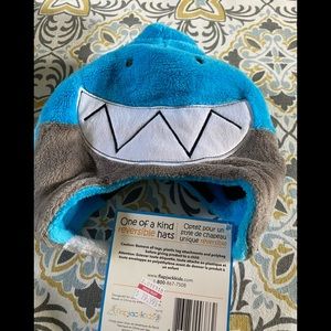 Reversible baby/toddler hat, shark and orca